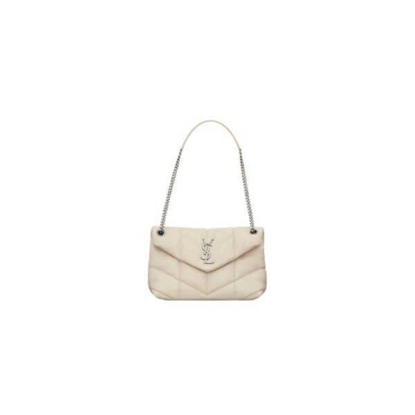 PUFFER SMALL CHAIN BAG IN QUILTED LAMBSKIN
