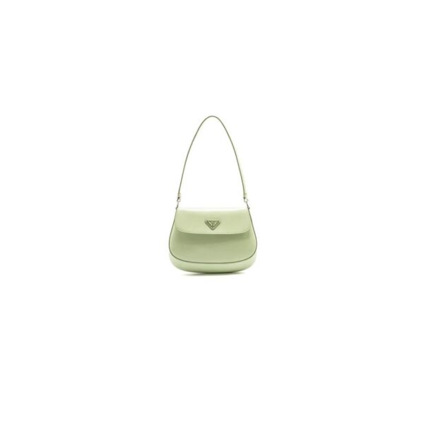 Small Prada Cleo brushed leather shoulder bag with flap