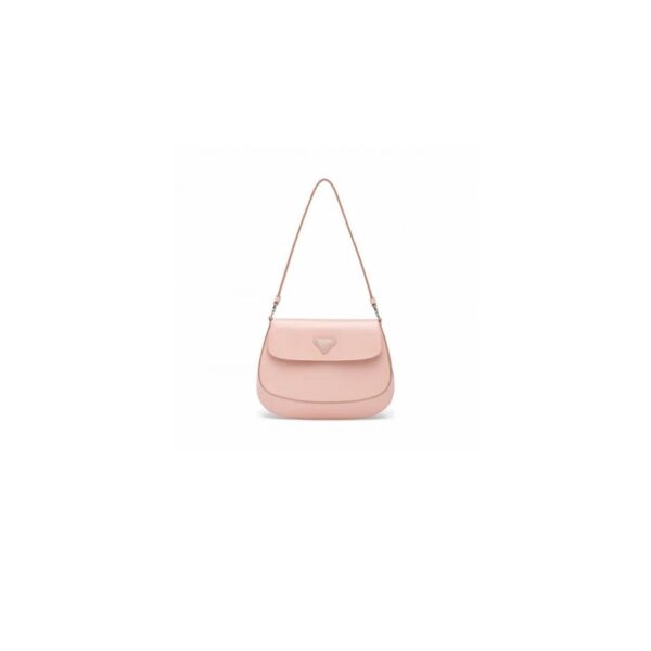 Small Prada Cleo brushed leather shoulder bag with flap