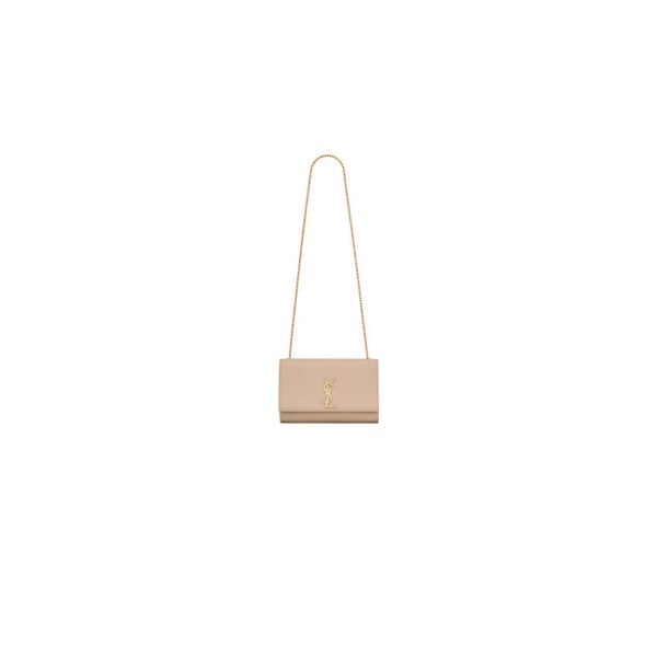 KATE MEDIUM CHAIN BAG IN GRAIN DE POUDRE EMBOSSED LEATHER