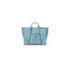 CHANEL Woven Straw Raffia Striped Medium Deauville Tote