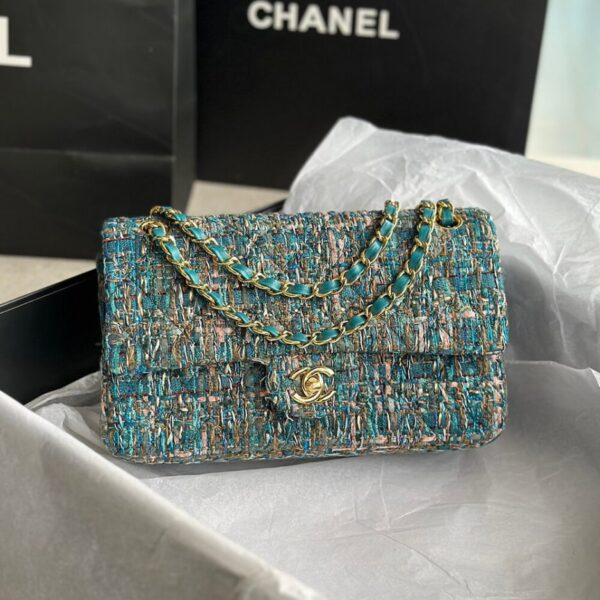 Chanel Tweed Medium Classic Flap Bag - Image 2