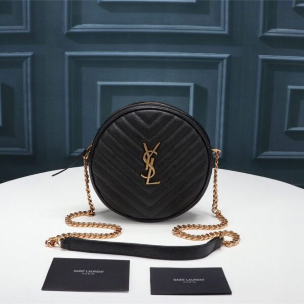 VINYLE ROUND CAMERA BAG IN CHEVRON-QUILTED GRAIN DE POUDRE EMBOSSED LEATHER - Image 2