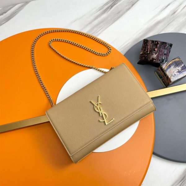 KATE MEDIUM CHAIN BAG IN GRAIN DE POUDRE EMBOSSED LEATHER - Image 2