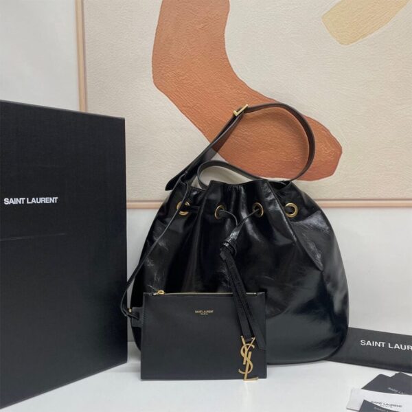 PARIS VII MEDIUM HOBO BAG IN CROCODILE-EMBOSSED PATENT LEATHER - Image 2