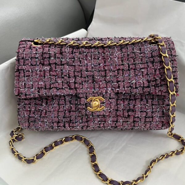 Chanel Tweed Medium Classic Flap Bag - Image 2
