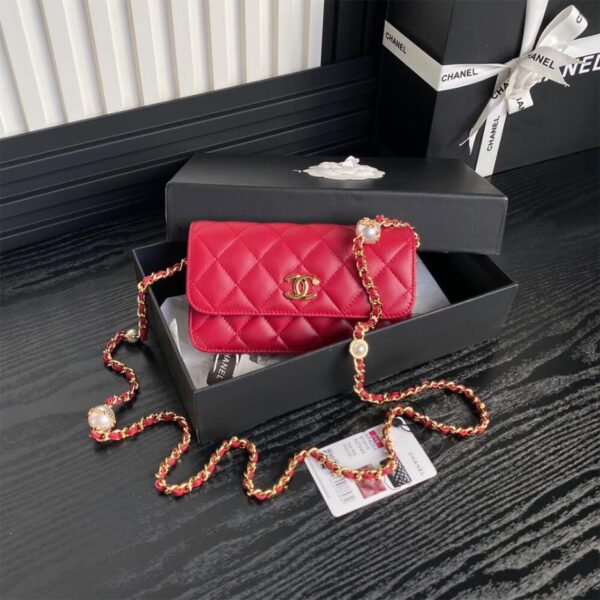 CHANEL Flap Phone Holder with Chain(HIGH-END GRADE) - Image 2