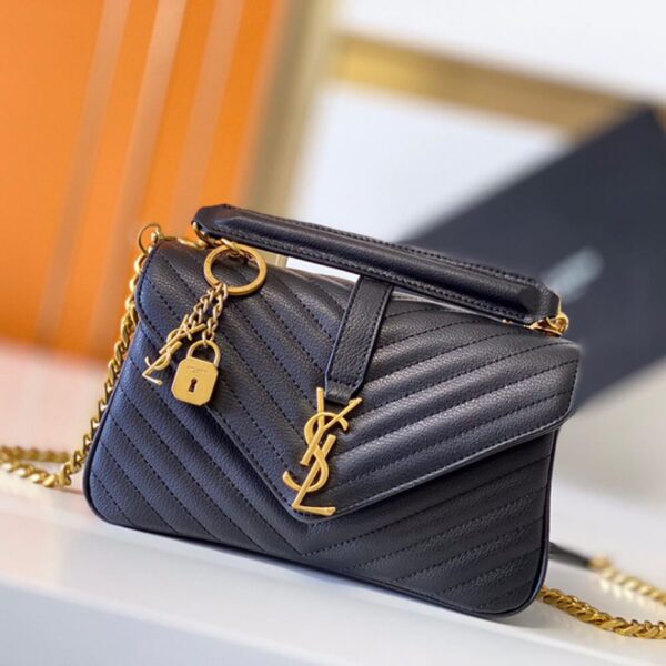 Saint Laurent College quilted-leather satchel bag - Image 2