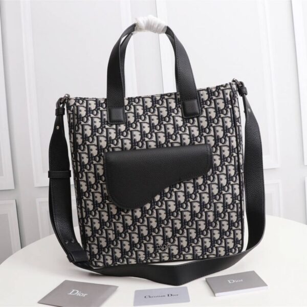 SADDLE TOTE BAG WITH SHOULDER STRAP - Image 2