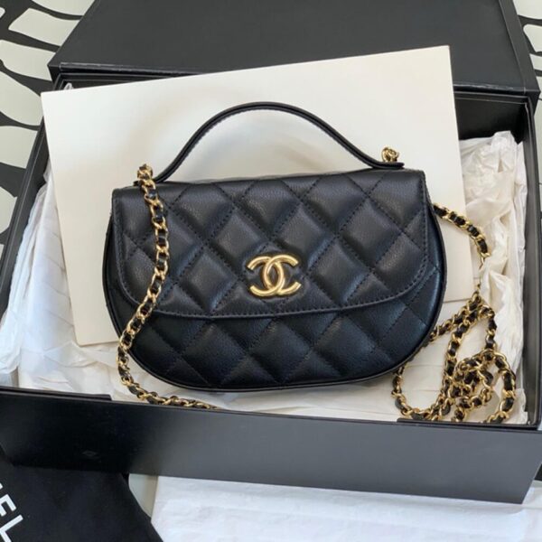 CHANEL MINI FLAP WITH HANDLE(HIGH-END GRADE) - Image 2