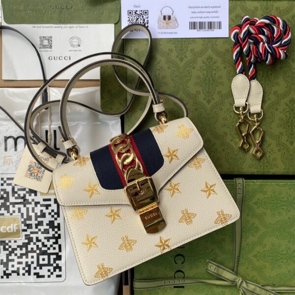 GG Sylvie Bee Star mini leather bag - Image 2