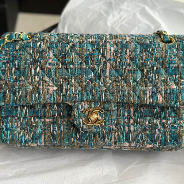 Chanel Tweed Medium Classic Flap Bag - Image 3