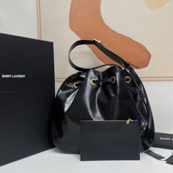 PARIS VII MEDIUM HOBO BAG IN CROCODILE-EMBOSSED PATENT LEATHER - Image 3