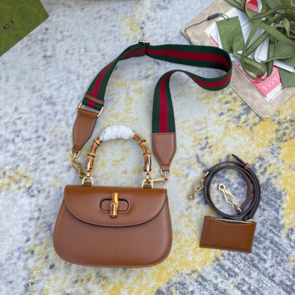 GUCCI BAMBOO 1947 JUMBO GG SMALL TOP HANDLE BAG - Image 3