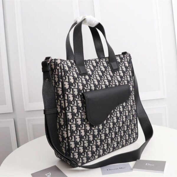 SADDLE TOTE BAG WITH SHOULDER STRAP - Image 3