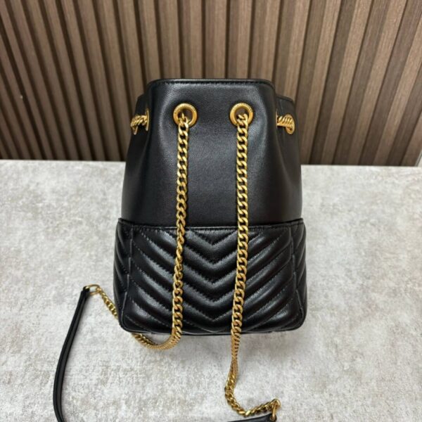 YSL Joe quilted lambskin mini bucket - Image 4