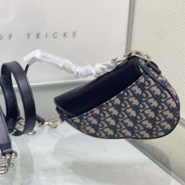 Dior Mini Saddle Bag with Strap - Image 4