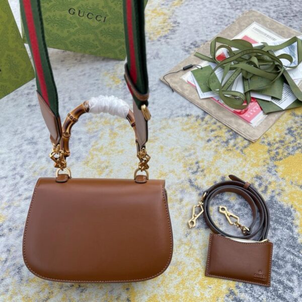 GUCCI BAMBOO 1947 JUMBO GG SMALL TOP HANDLE BAG - Image 5