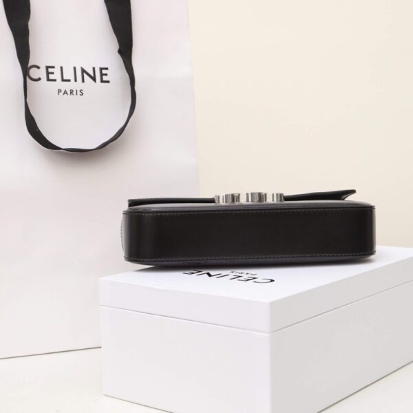CELINE CLAUDE shiny cowhide leather chain shoulder bag - Image 5