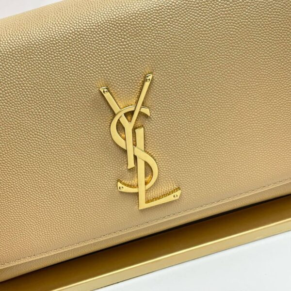 KATE MEDIUM CHAIN BAG IN GRAIN DE POUDRE EMBOSSED LEATHER - Image 6