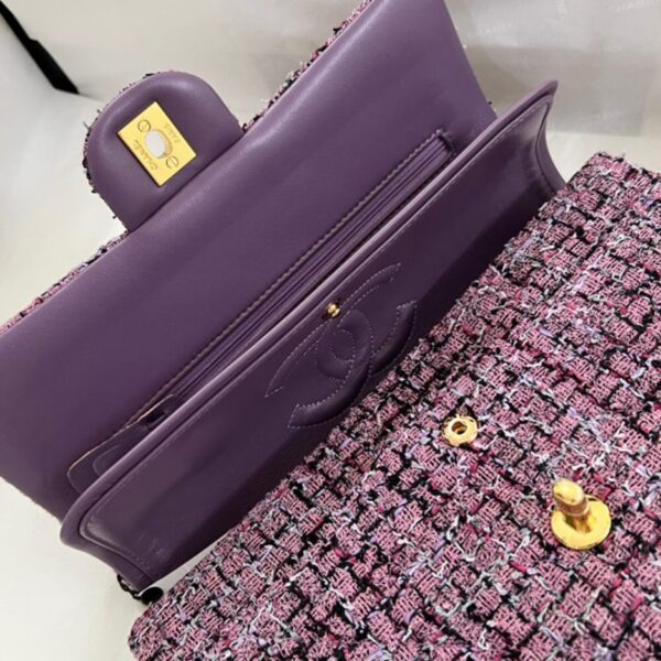 Chanel Tweed Medium Classic Flap Bag - Image 7