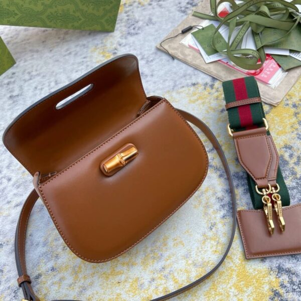 GUCCI BAMBOO 1947 JUMBO GG SMALL TOP HANDLE BAG - Image 7