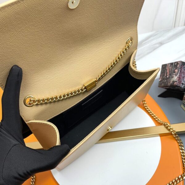 KATE MEDIUM CHAIN BAG IN GRAIN DE POUDRE EMBOSSED LEATHER - Image 8