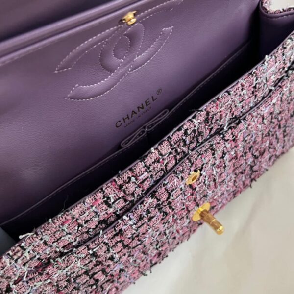 Chanel Tweed Medium Classic Flap Bag - Image 8